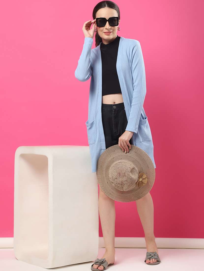 women self designed long sleeve shrug - 22227464 -  Standard Image - 3