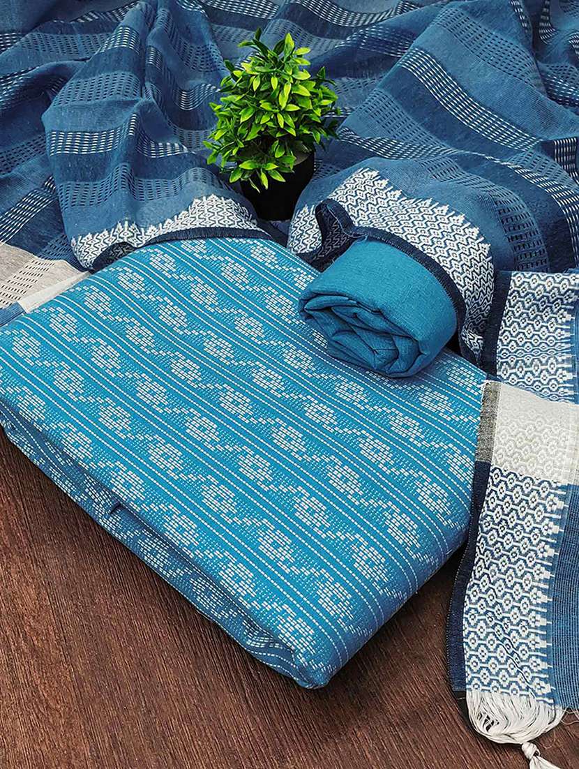 women self design unstitched suit set