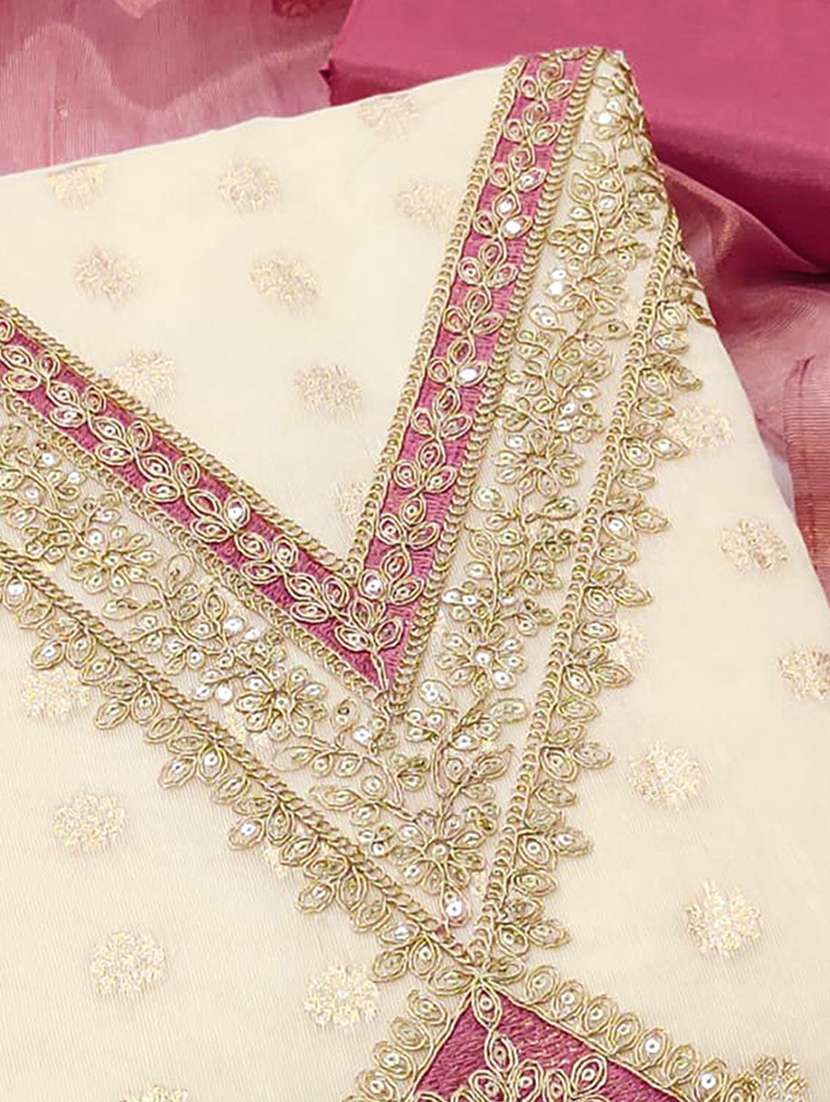 women self design embroidered unstitched suit set - 22227513 -  Standard Image - 3