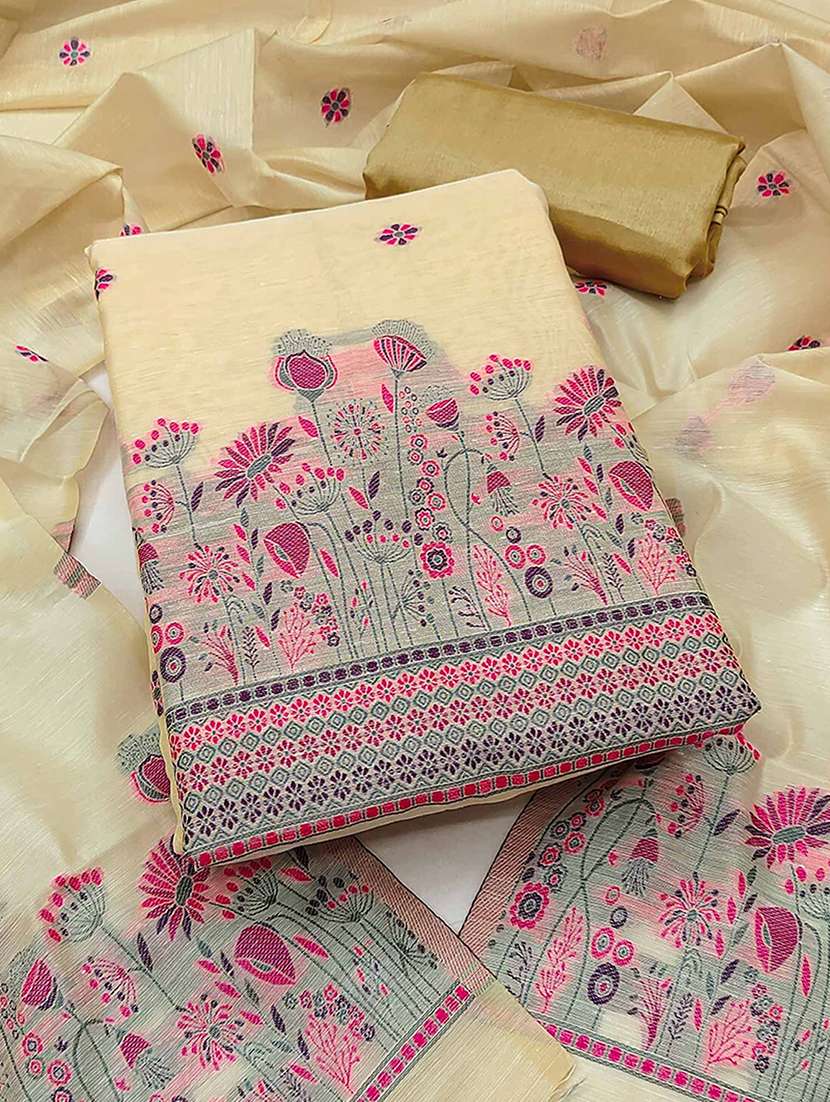 women self design unstitched suit set - 22227554 -  Zoom Image - 0