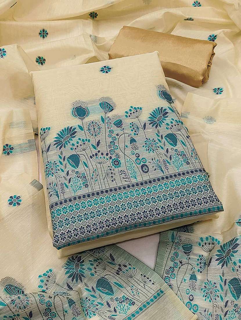 women self design unstitched suit set