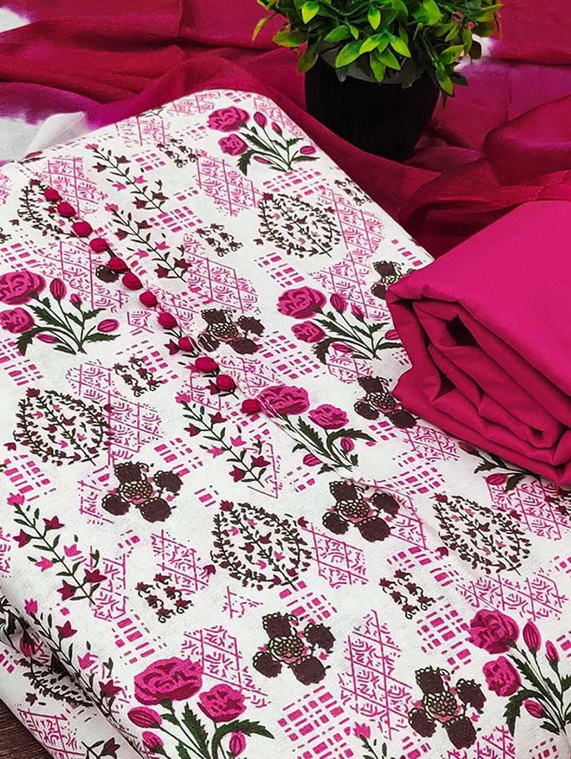 women printed unstitched suit set - 22227582 -  Standard Image - 3