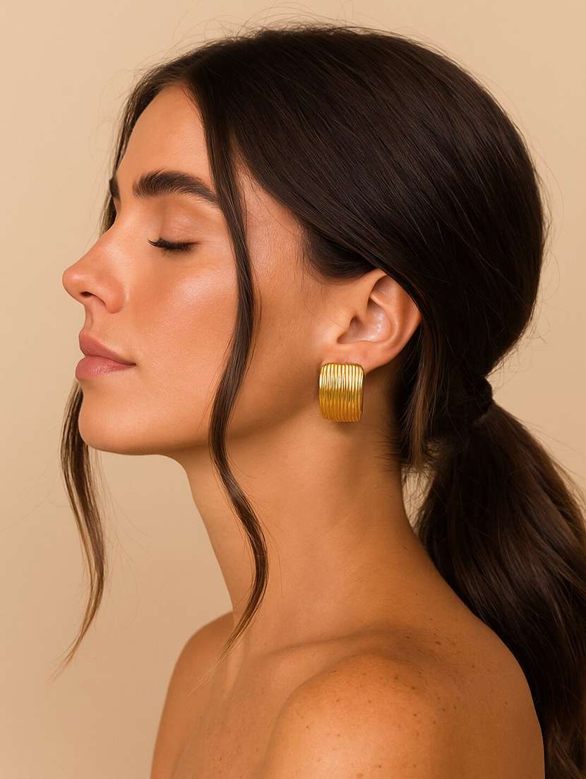 gold plated stud earrings