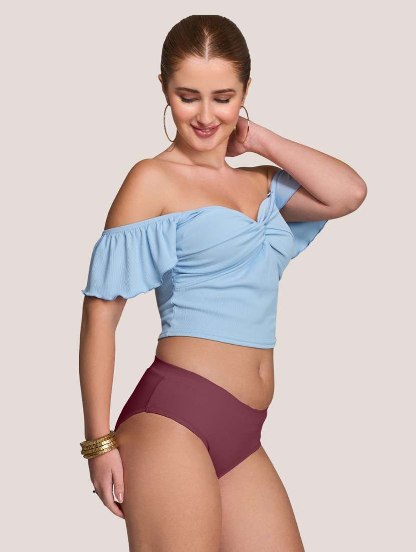 women pack of 2 solid mid rise panty - 22227632 -  Standard Image - 5