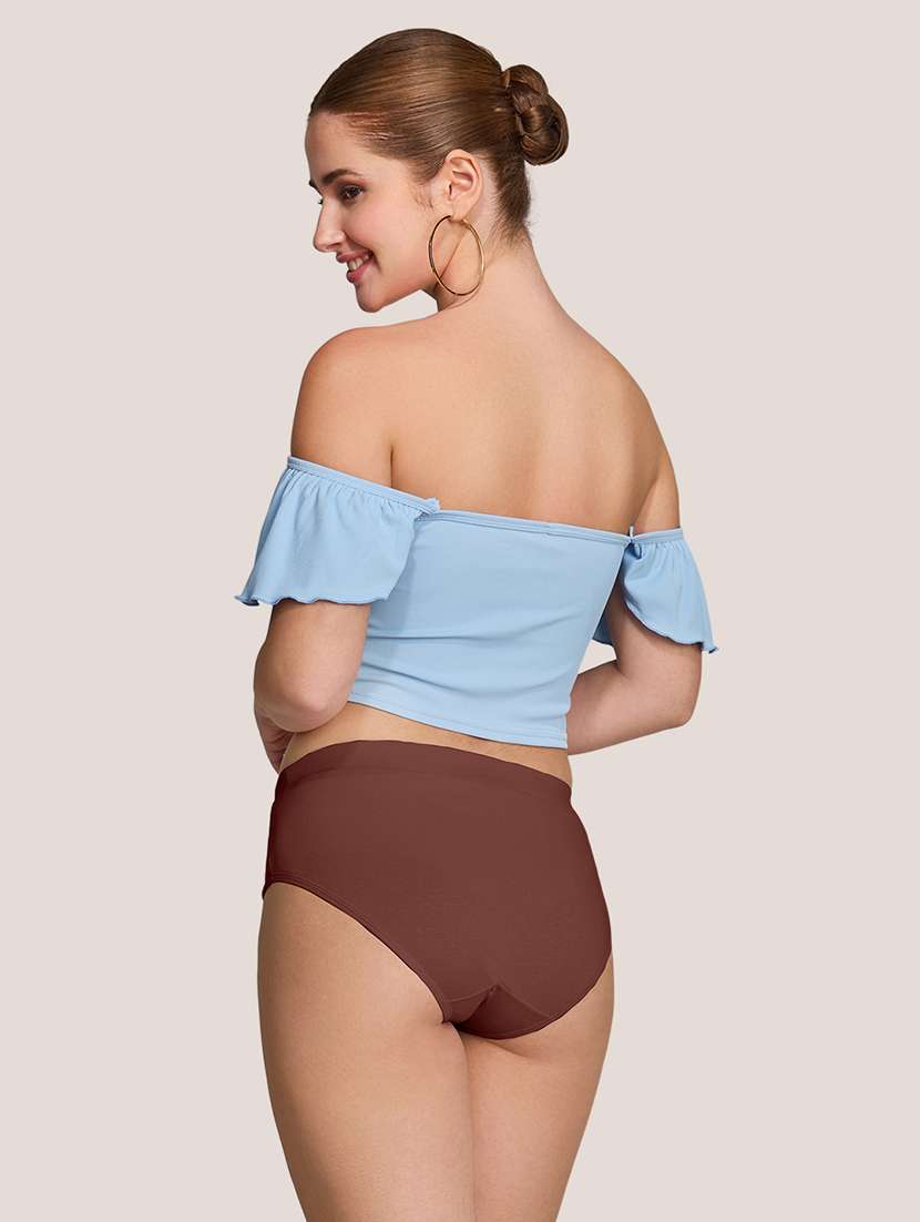 women pack of 2 solid mid rise panty - 22227634 -  Standard Image - 3