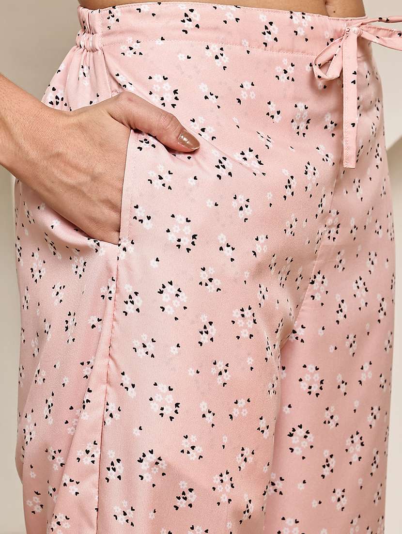 women printed mid rise straight palazzo - 22227700 -  Standard Image - 5