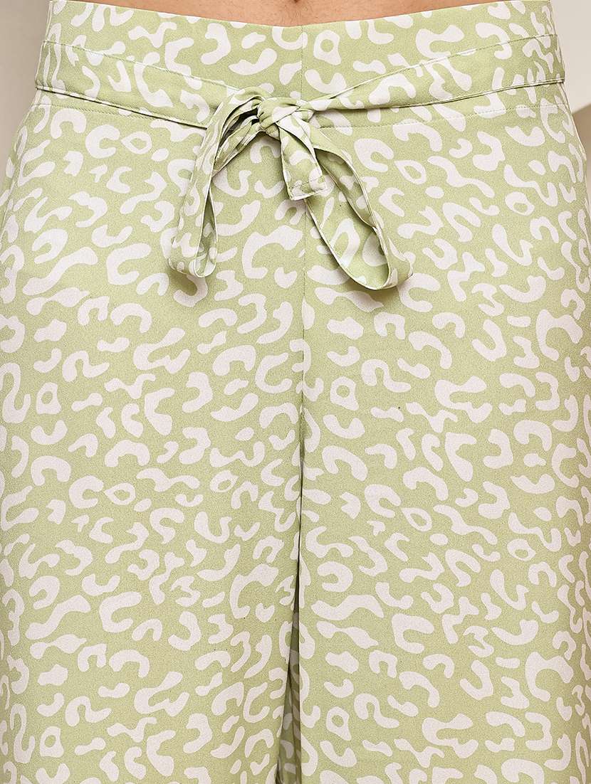 women printed mid rise straight palazzo - 22227701 -  Standard Image - 5