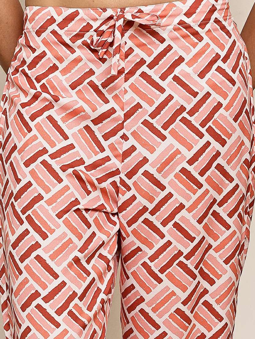 women printed mid rise straight palazzo - 22227702 -  Standard Image - 5