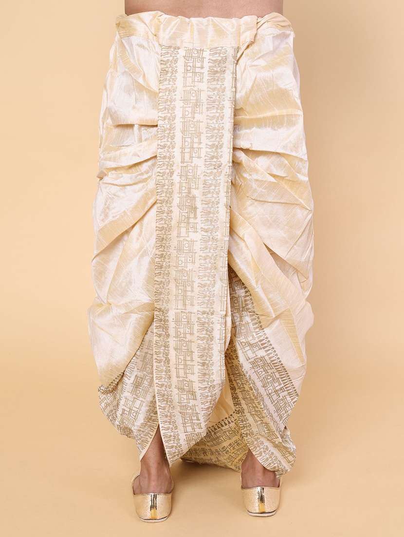 men printed mid rise dhoti - 22227712 -  Standard Image - 3