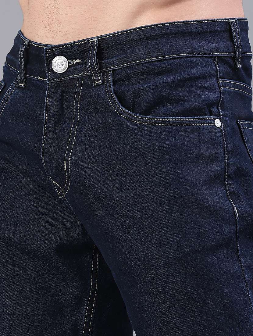 men plain mid rise full length jeans - 22227875 -  Standard Image - 5