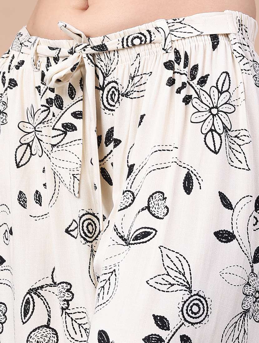 women floral high rise palazzo - 22227880 -  Standard Image - 5