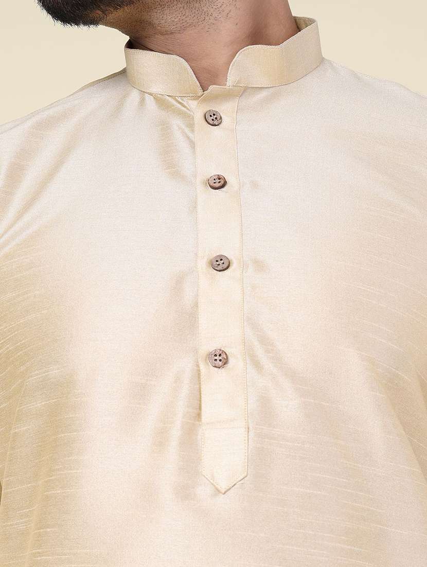 men solid long sleeve kurta churidar ethnic wear set - 22227995 -  Standard Image - 5