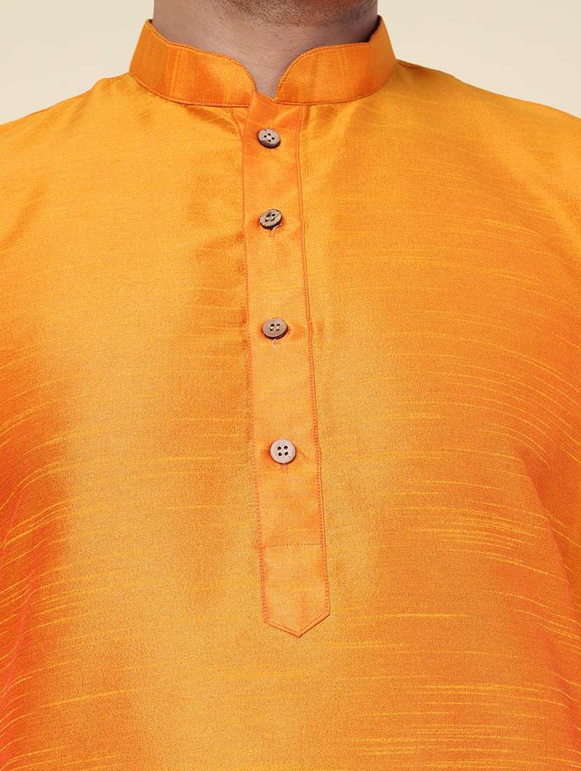 men solid long sleeve kurta churidar ethnic wear set - 22227997 -  Standard Image - 5