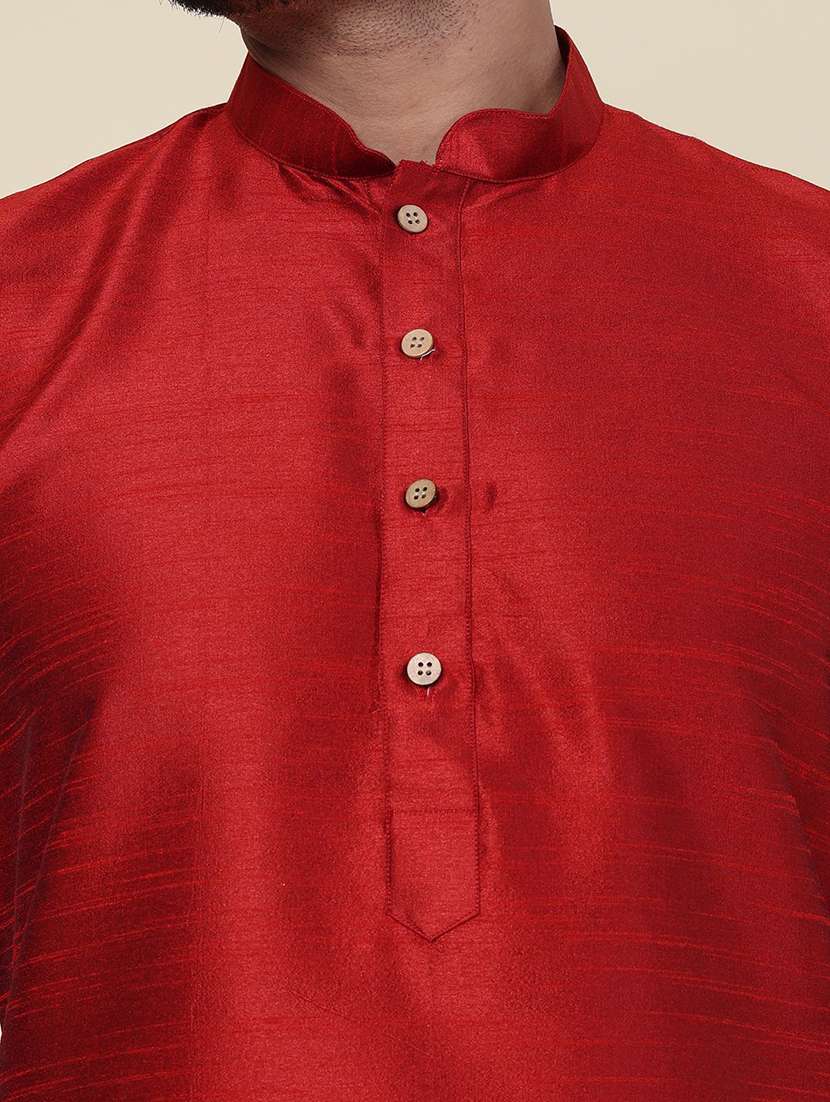 men solid long sleeve kurta churidar ethnic wear set - 22228025 -  Standard Image - 5