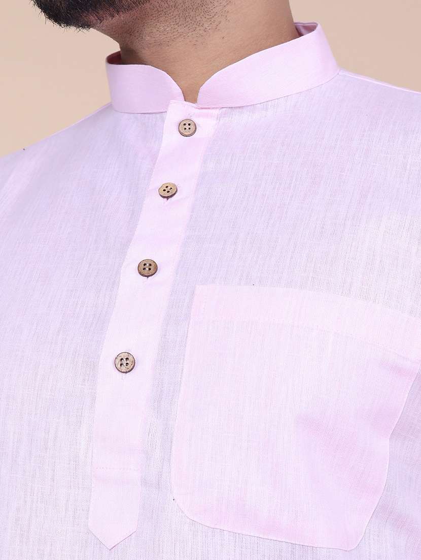 men solid long sleeve kurta churidar ethnic wear set - 22228035 -  Standard Image - 5