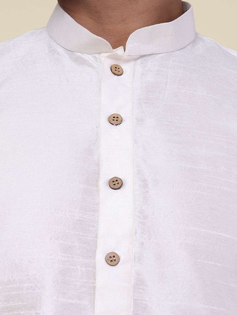 men solid long sleeve kurta churidar ethnic wear set - 22228042 -  Standard Image - 5