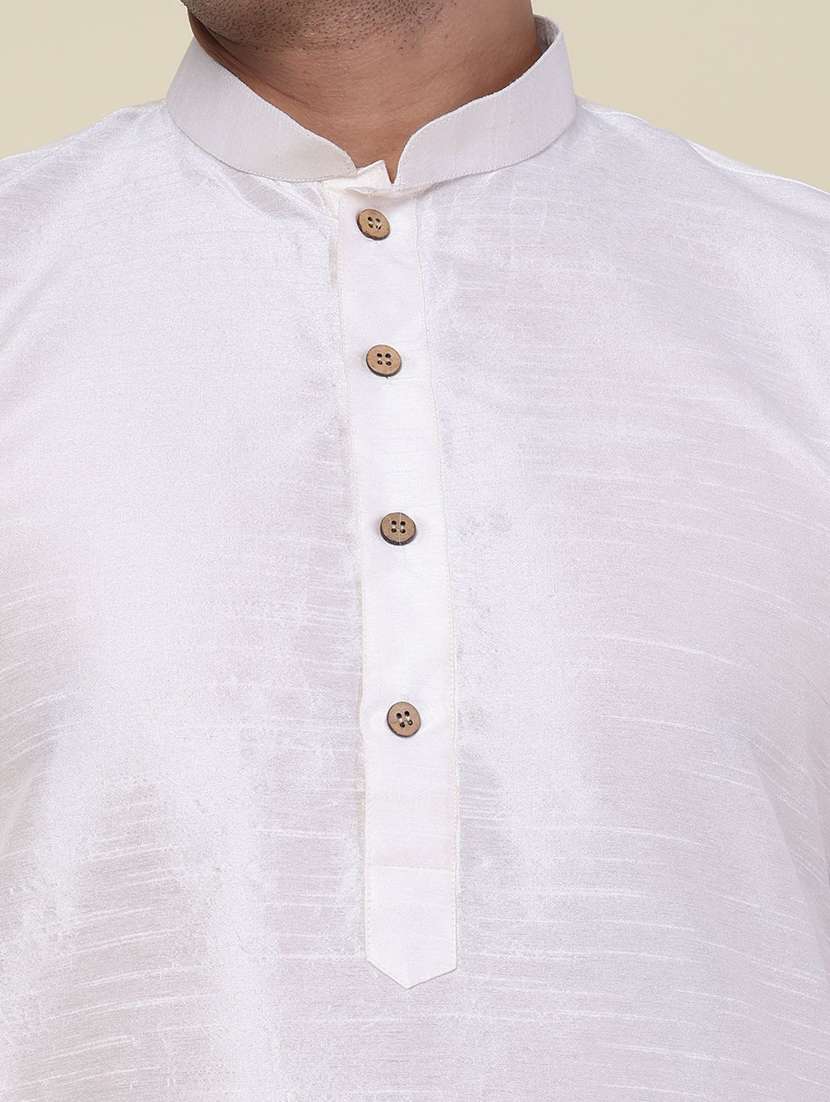 men solid long sleeve kurta churidar ethnic wear set - 22228070 -  Standard Image - 5