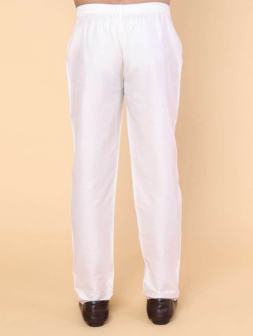 men solid mid rise ethnic pyjama  - 22228110 -  Standard Image - 3