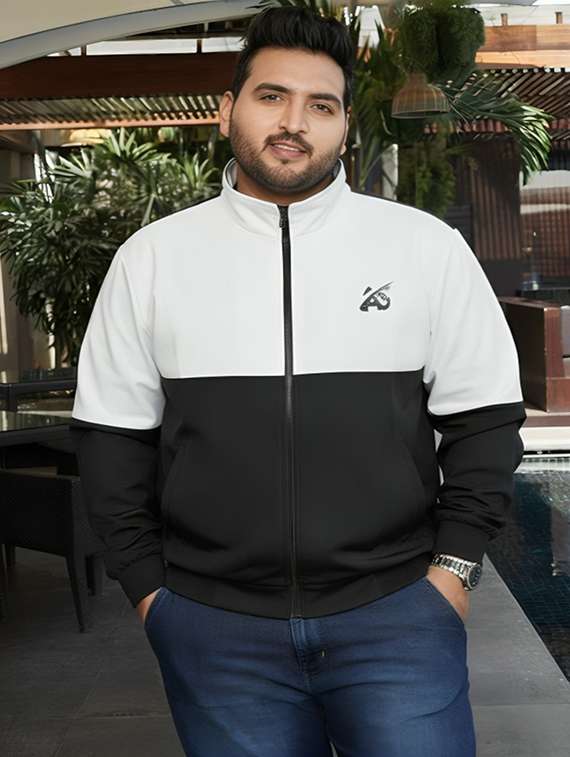 men color block long sleeve insulator bomber jacket