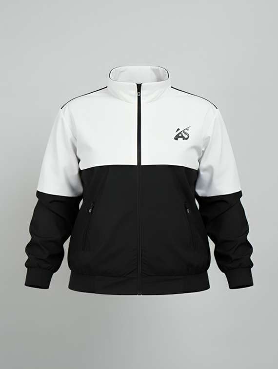 color block polyester women's bomber jacket - 22228161 -  Standard Image - 3