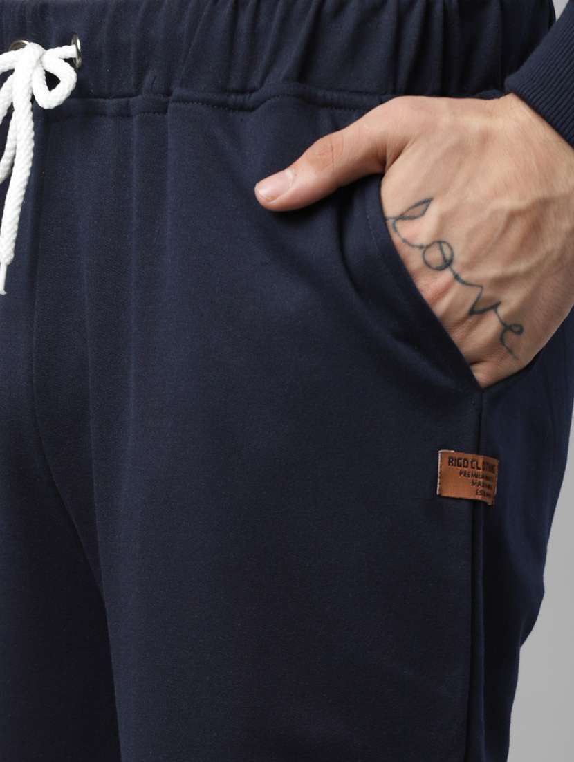 men solid long sleeve full length track suit - 22228207 -  Standard Image - 3