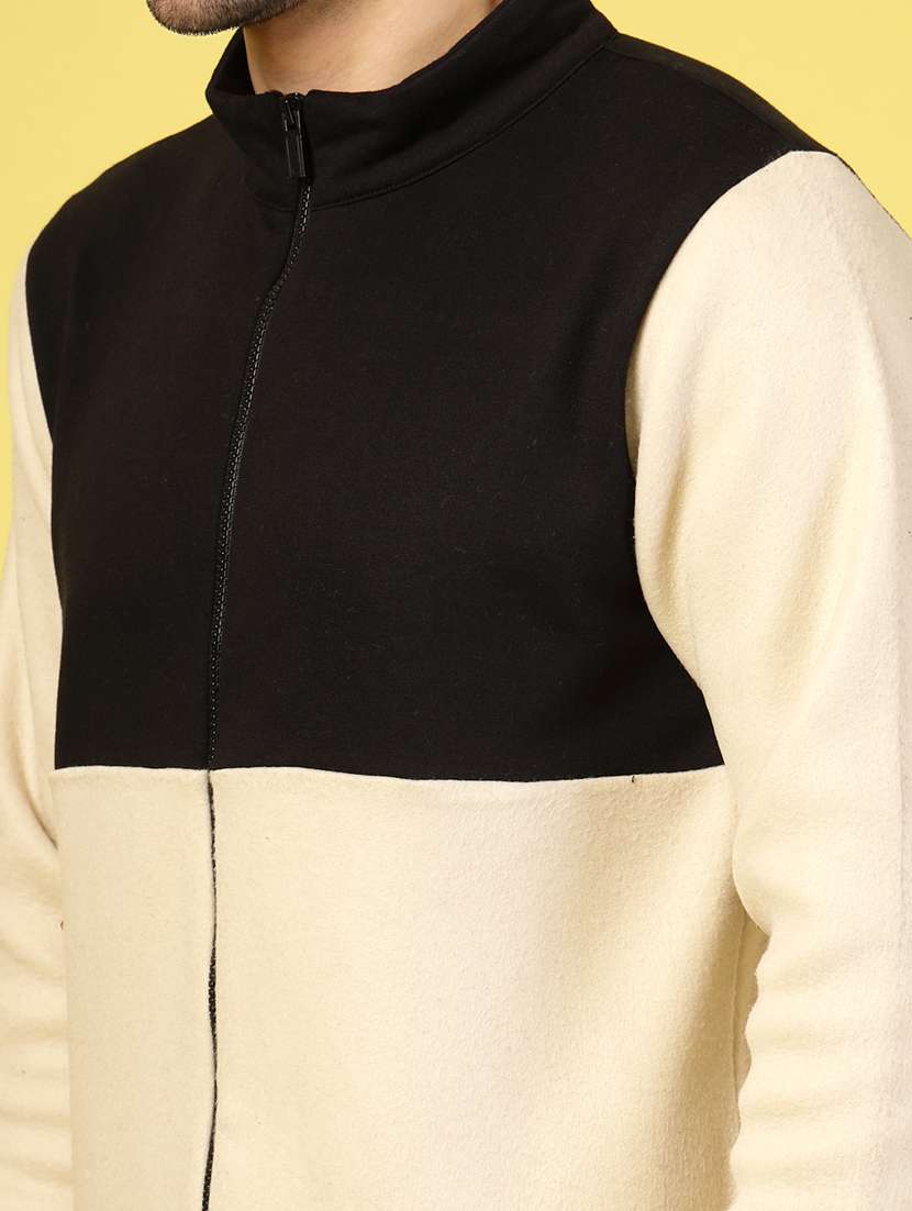 men color block long sleeve regular fit casual jacket - 22228252 -  Standard Image - 3