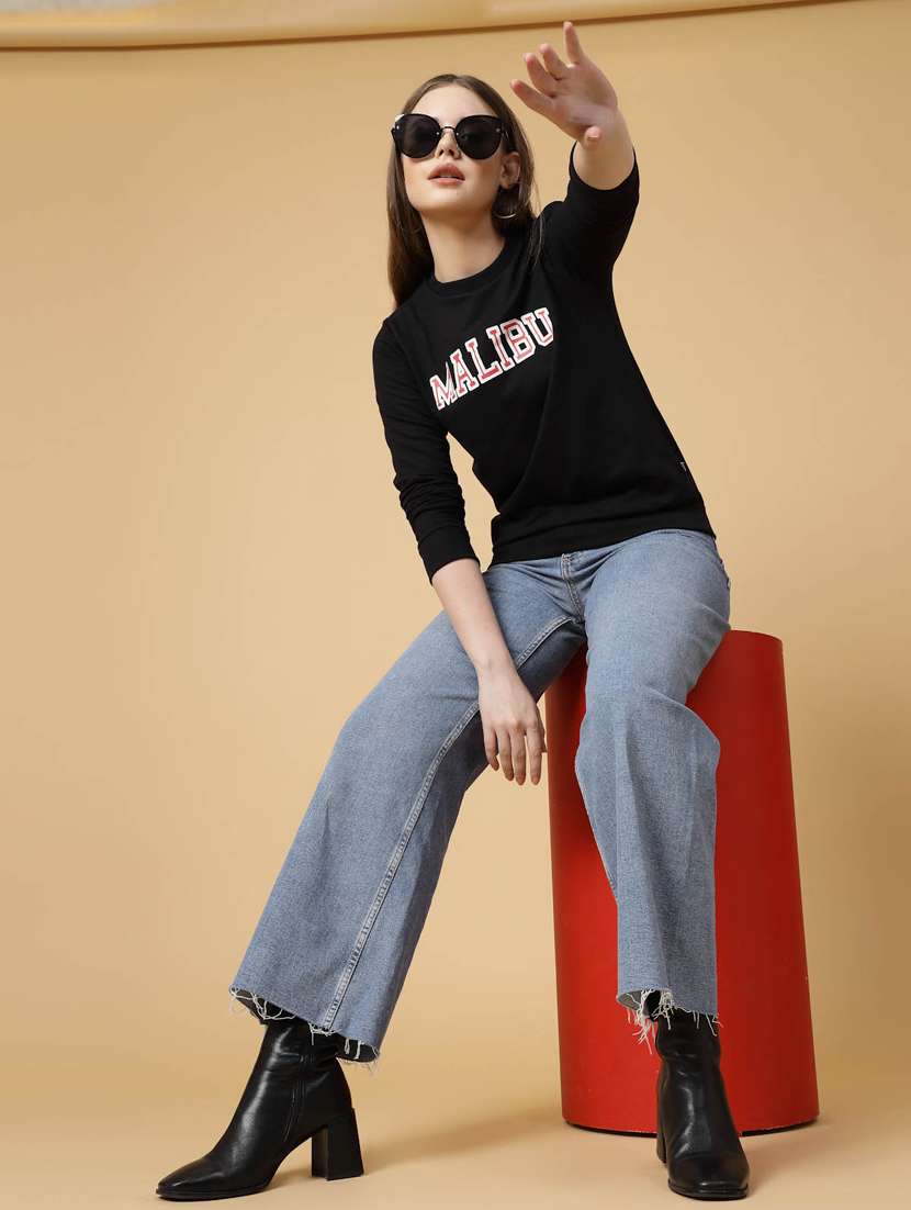 women printed long sleeve sweatshirt - 22228259 -  Standard Image - 3