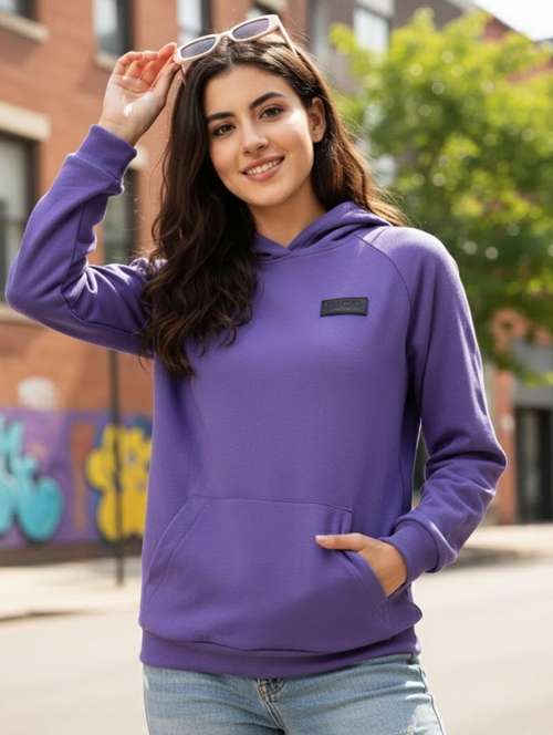 women printed long sleeve hooded sweatshirt - 22228261 -  Standard Image - 0