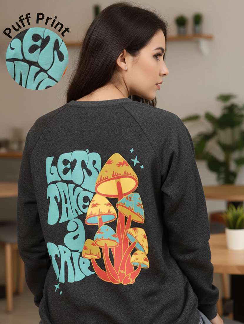 women printed long sleeve sweatshirt
