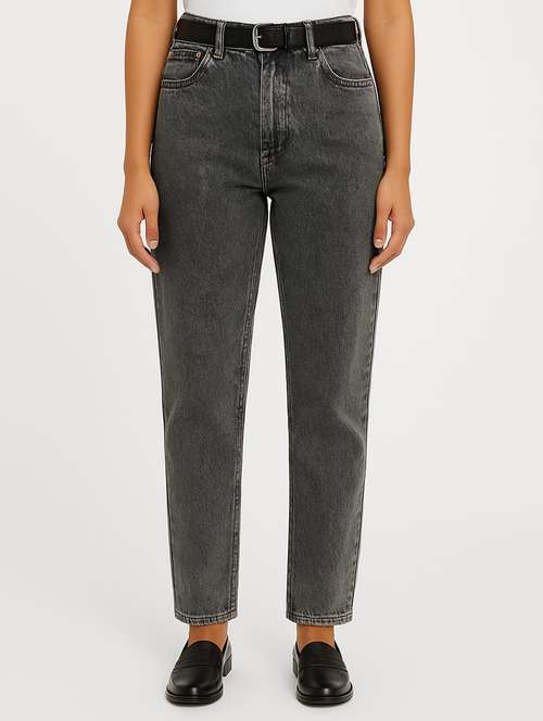 women solid mid rise straight fit jean - 22228307 -  Standard Image - 0