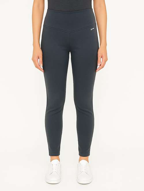 women solid mid rise slim fit jegging - 22228310 -  Standard Image - 0