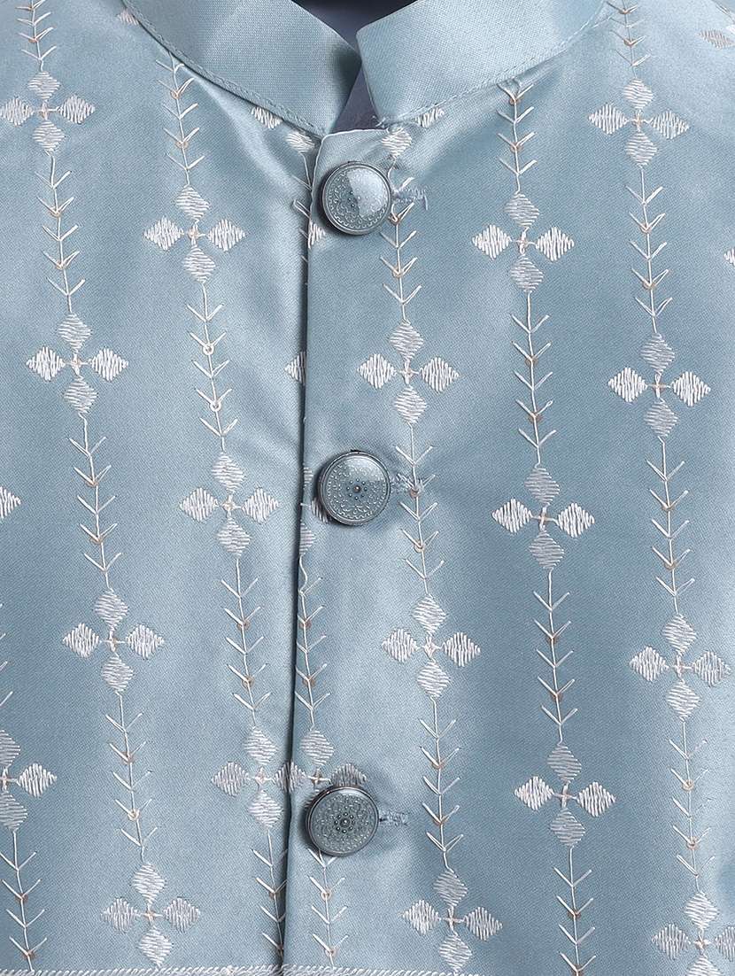 boys embroidered long sleeve sherwani set - 22228572 -  Standard Image - 5