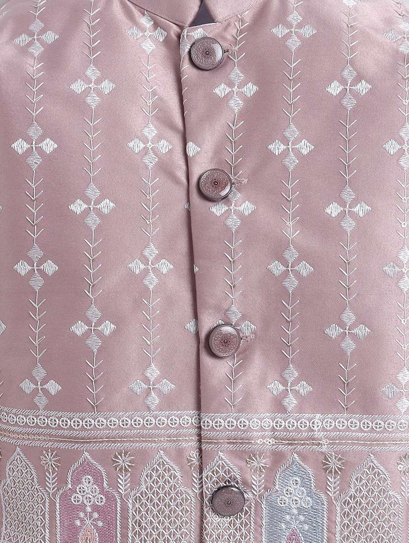 boys embroidered long sleeve sherwani set - 22228573 -  Standard Image - 5