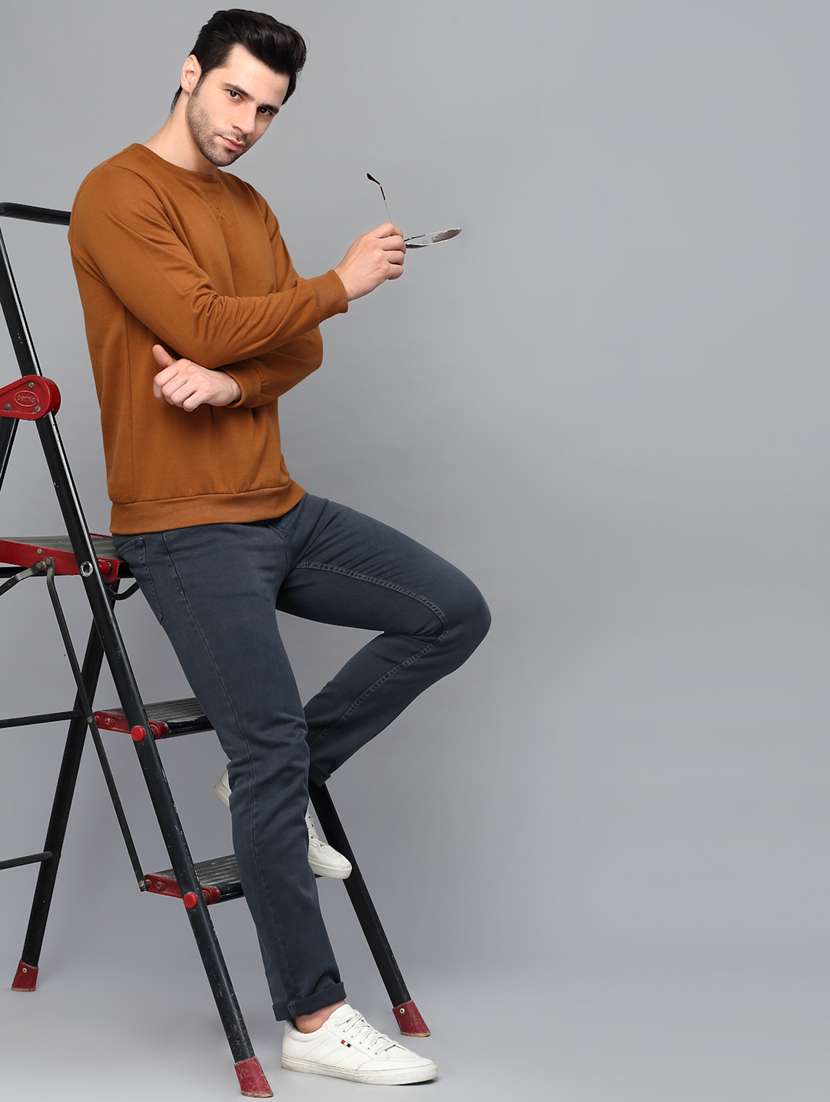 men solid long sleeve regular fit sweatshirt - 22228583 -  Standard Image - 3