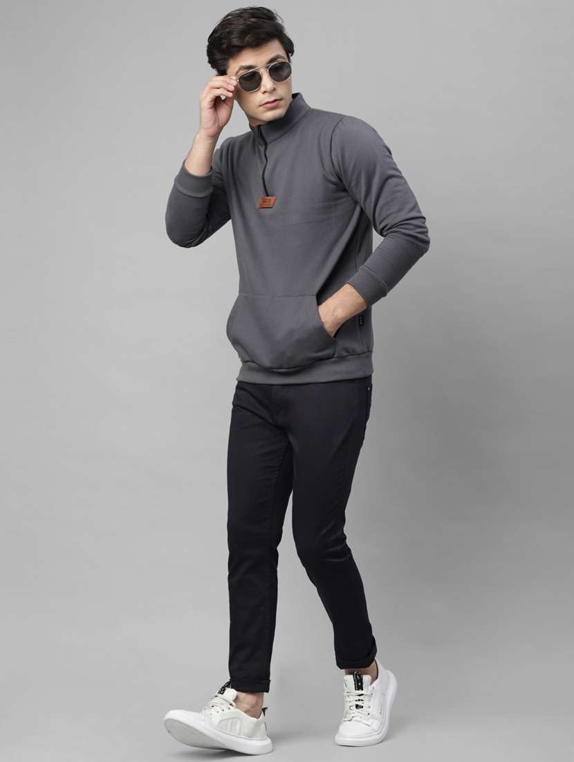 men solid long sleeve regular fit sweatshirt - 22228598 -  Standard Image - 3