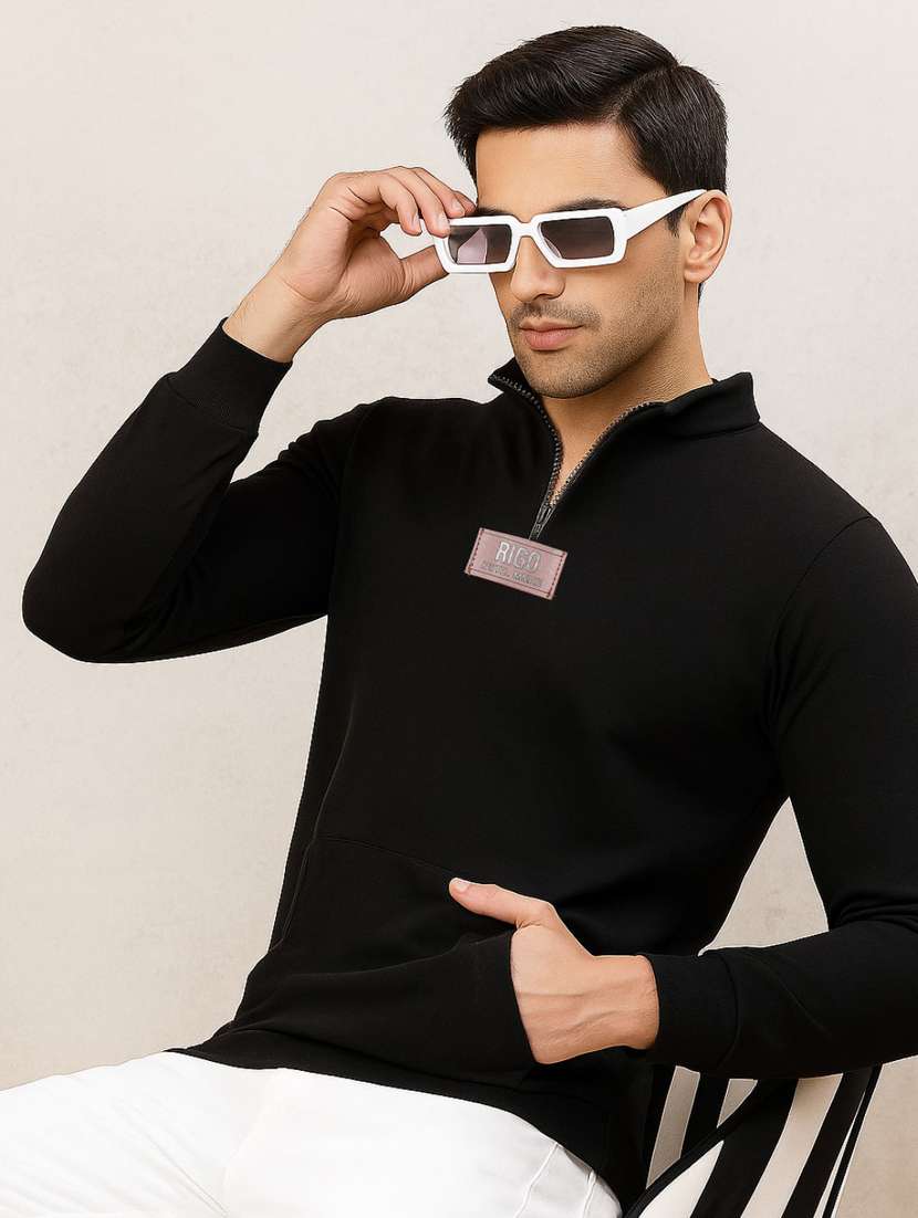 men solid long sleeve regular fit sweatshirt - 22228599 -  Zoom Image - 0