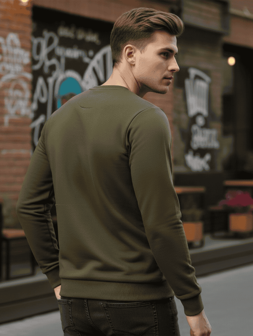 men solid long sleeve regular fit sweatshirt - 22228602 -  Standard Image - 3