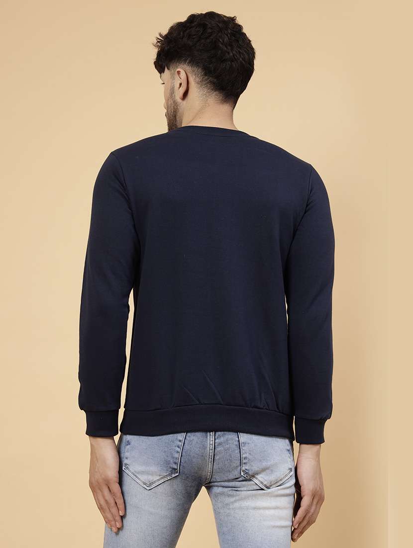 men solid long sleeve slim fit sweatshirt - 22228612 -  Standard Image - 3