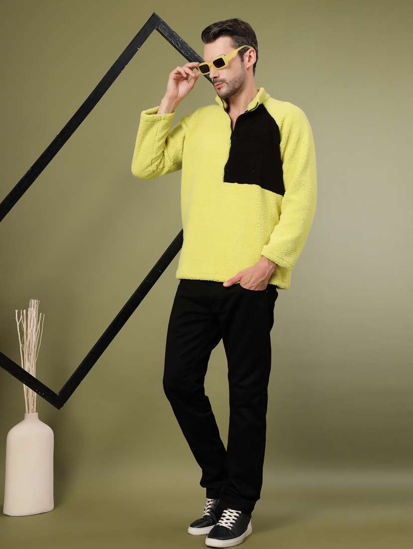 men color block long sleeve oversized sweatshirt - 22228633 -  Standard Image - 3