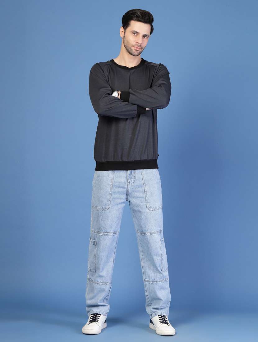 men self design long sleeve oversized sweatshirt - 22228638 -  Standard Image - 3