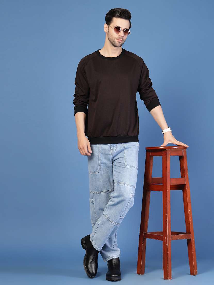 men self design long sleeve oversized sweatshirt - 22228639 -  Standard Image - 3