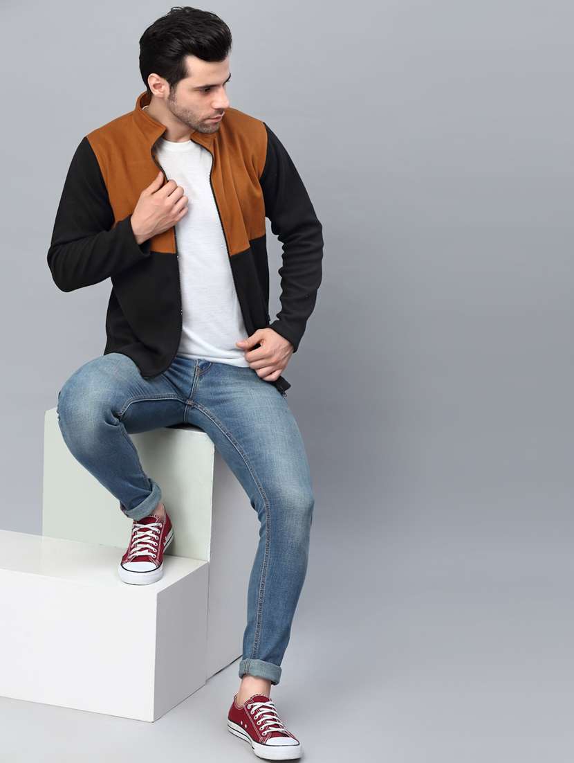 men color block long sleeve regular fit sweatshirt - 22228651 -  Standard Image - 3