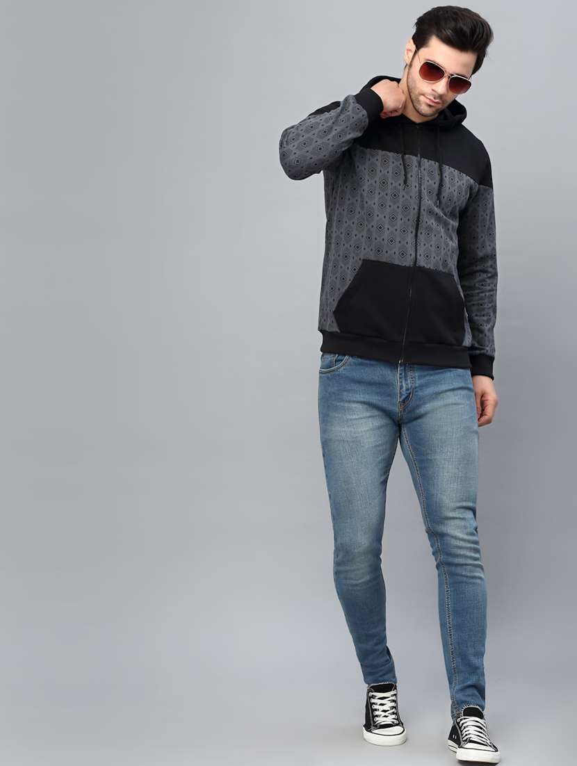 men color block long sleeve regular fit sweatshirt - 22228652 -  Standard Image - 3