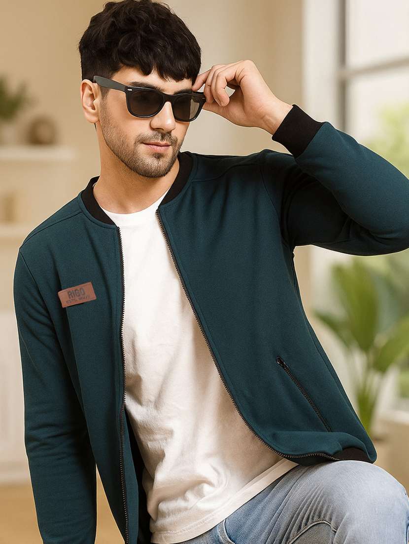 men color block long sleeve regular fit sweatshirt