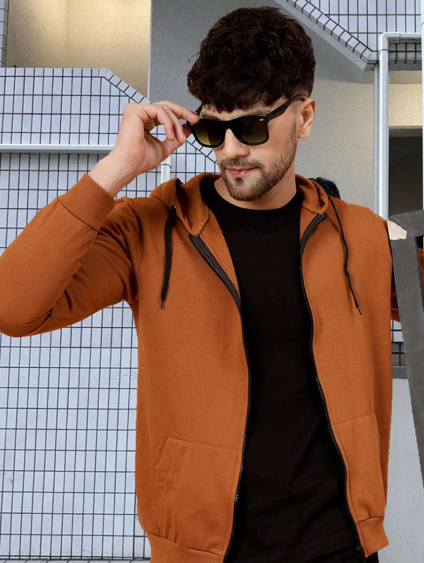 men solid long sleeve regular fit sweatshirt