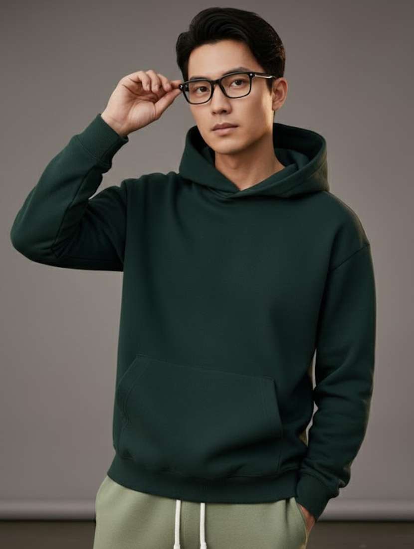 men solid long sleeve regular fit sweatshirt