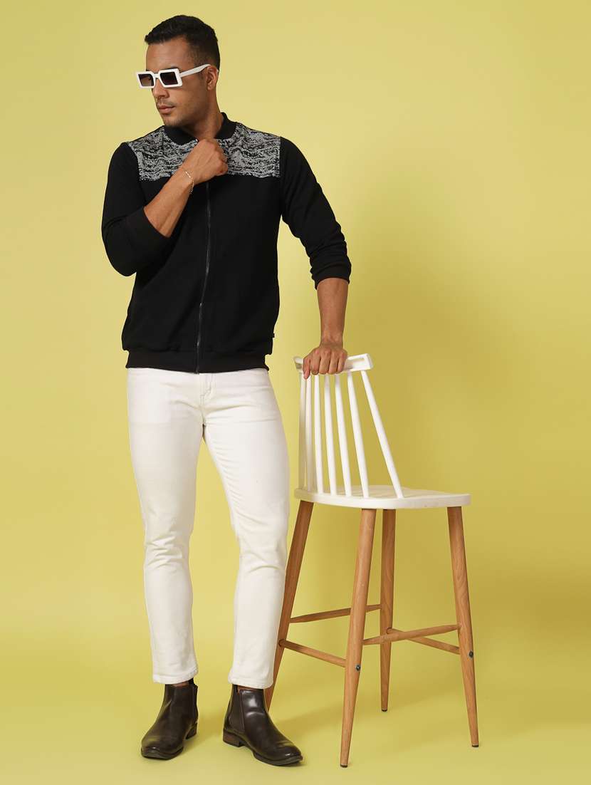 men chest print long sleeve regular fit sweatshirt - 22228671 -  Standard Image - 3