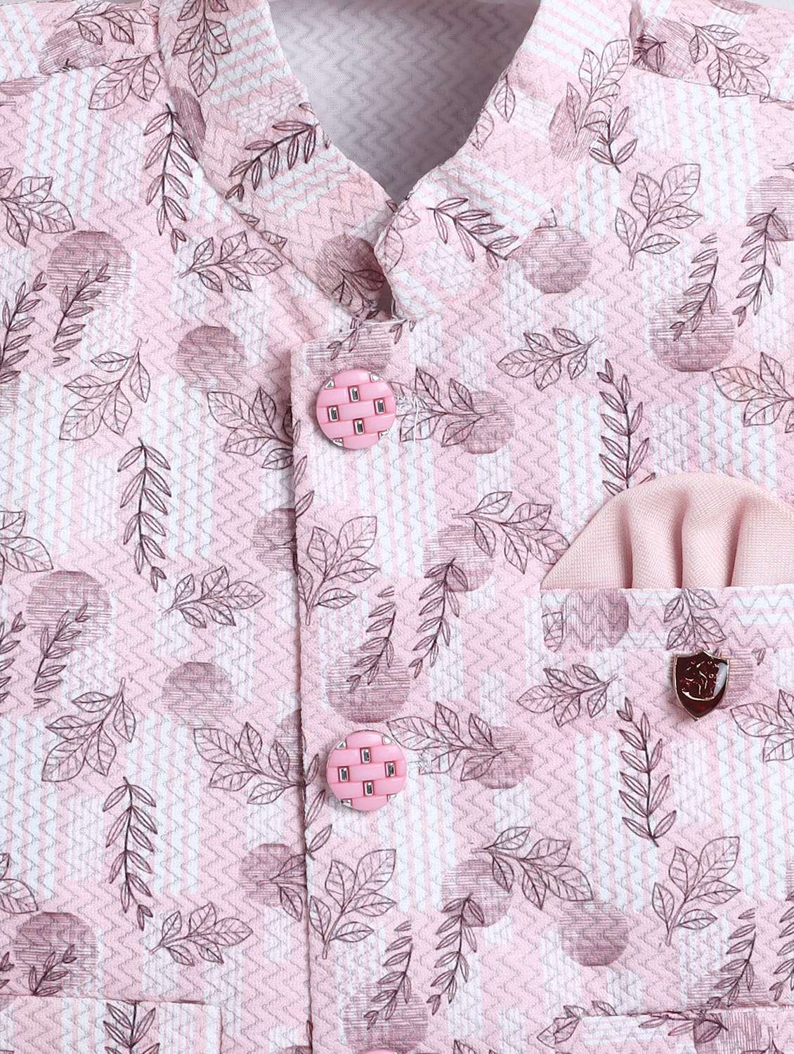 boys printed long sleeve sherwani set - 22228678 -  Standard Image - 5