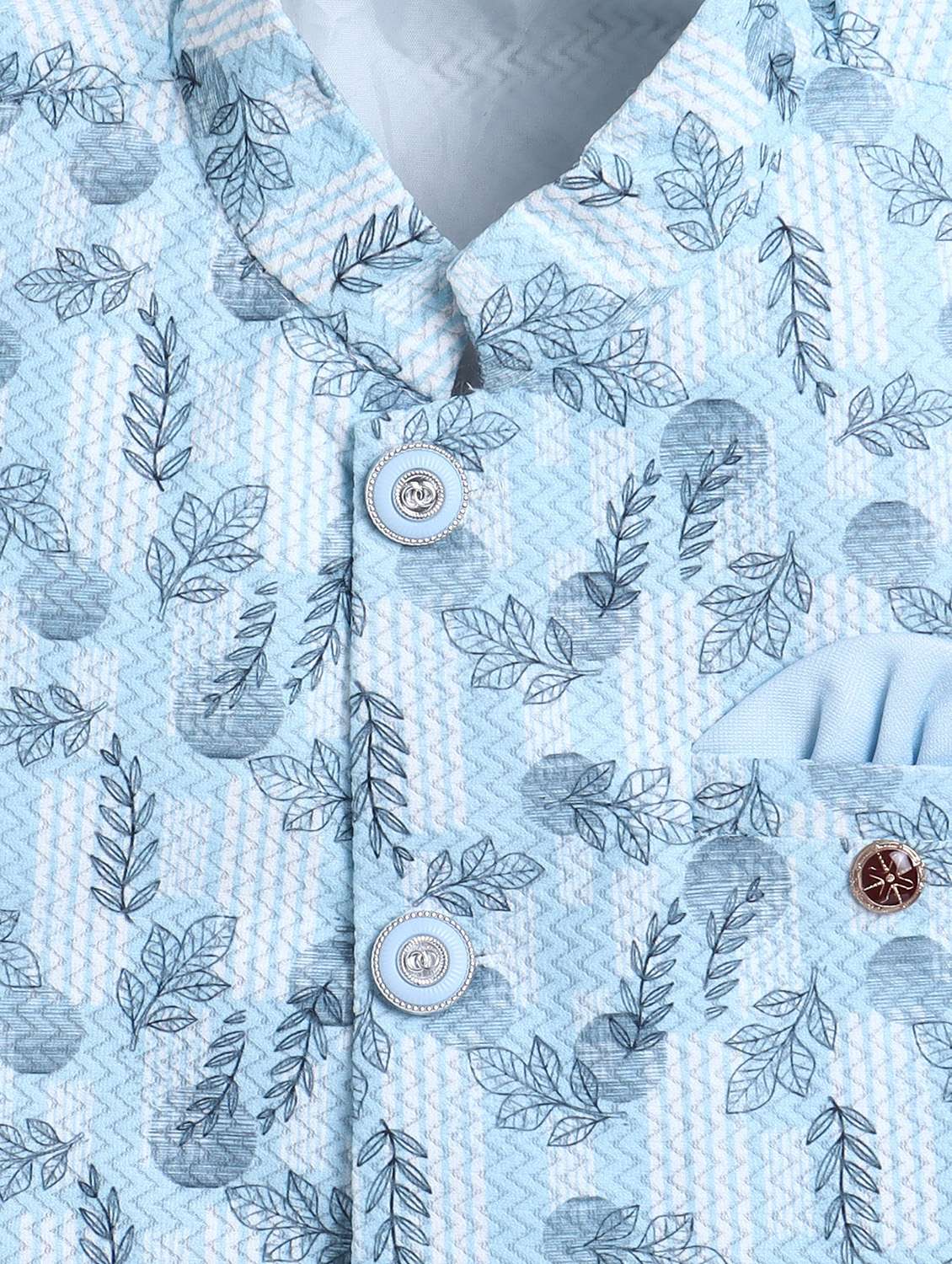 boys printed long sleeve sherwani set - 22228679 -  Standard Image - 5