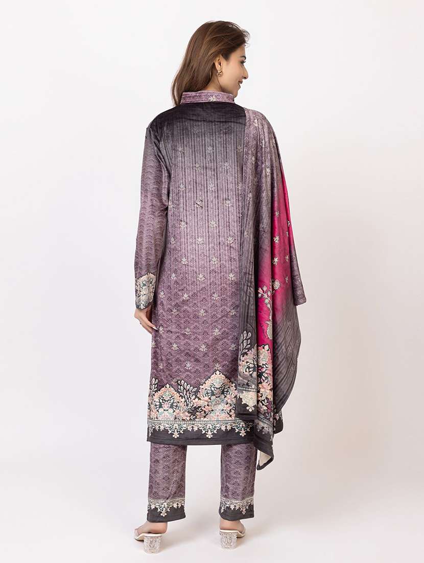 women printed long sleeve kurta pant with dupatta set - 22228682 -  Standard Image - 3